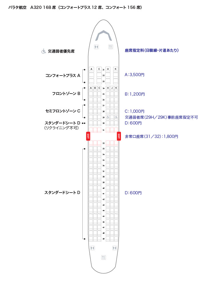 シートマップA320